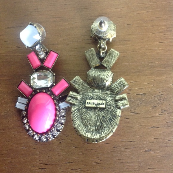 Baublebar pink statement earrings. - Picture 2 of 4